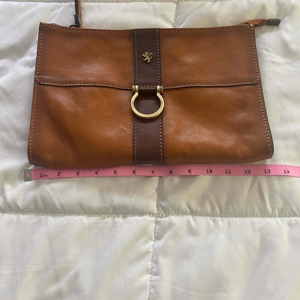 Pratesi Firenze Italian leather clutch wristlet handbag - Picture 8 of 10